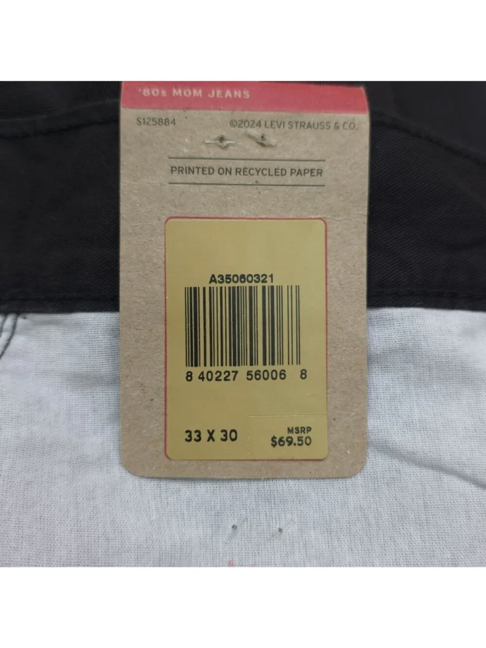 Levis 80s Mom Jeans W33 L30 High Rise Tapered Leg Relaxed Hip & Thigh IRREGULAR